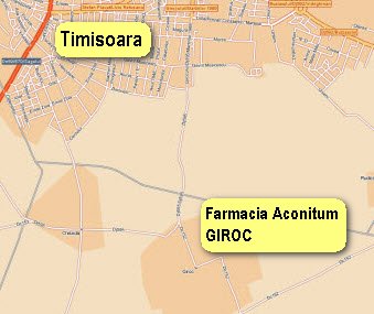  harta cu adresa Farmacia Aconitum Giroc address map